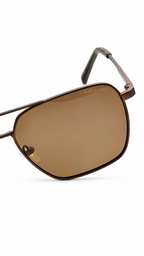 Bvlgari BV 40019 Co.04 Gunmetal Square Aviator Sunglasses