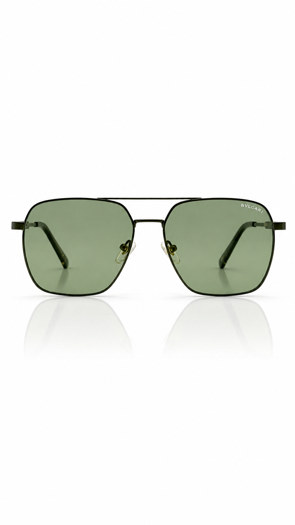 Bvlgari Luxury BV 40019 Metallic Double-Bridge Sunglasses (58mm)