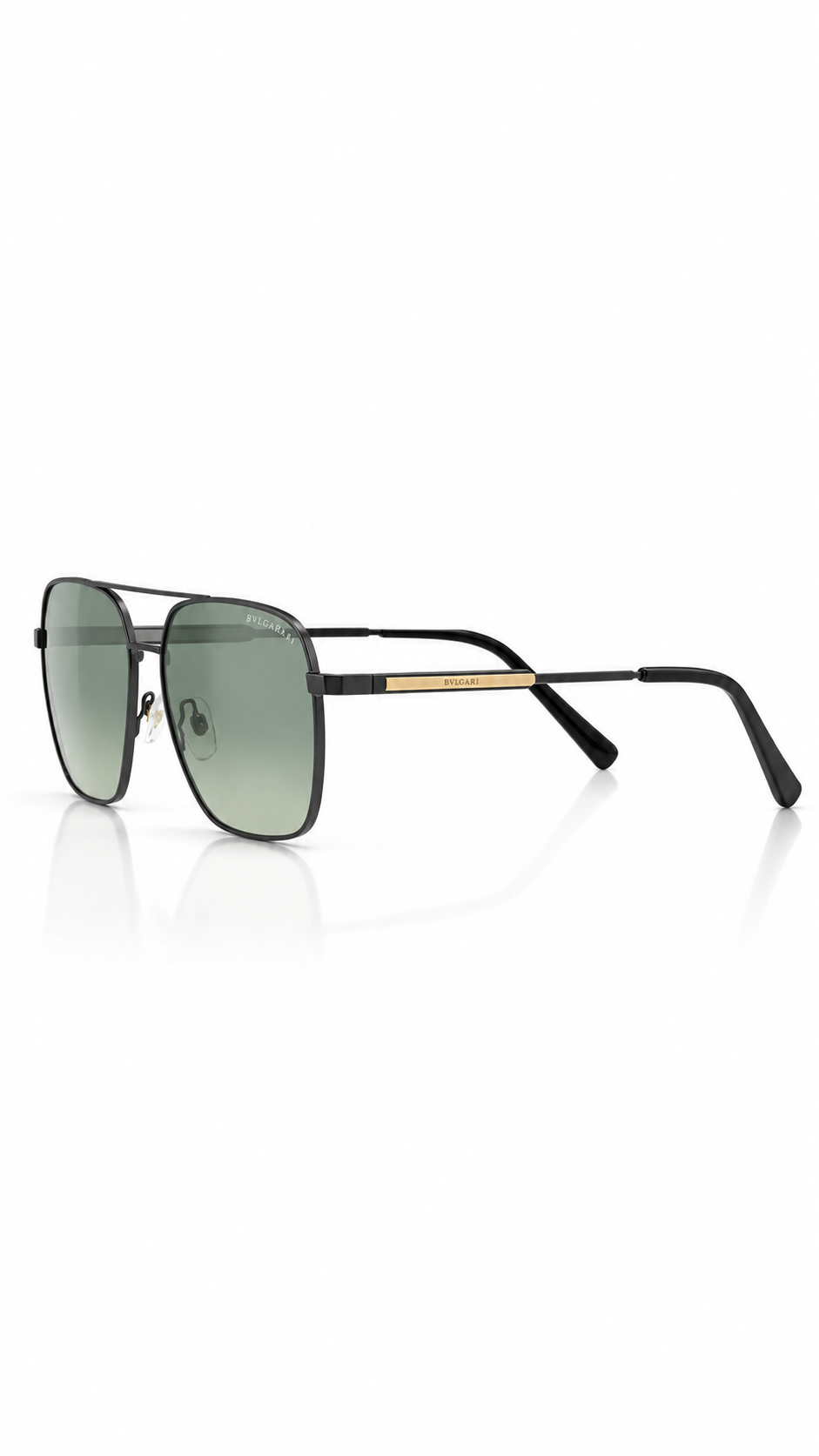 Bvlgari Luxury BV 40019 Metallic Double-Bridge Sunglasses (58mm)