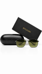 Bvlgari Luxury BV 40019 Metallic Double-Bridge Sunglasses (58mm)