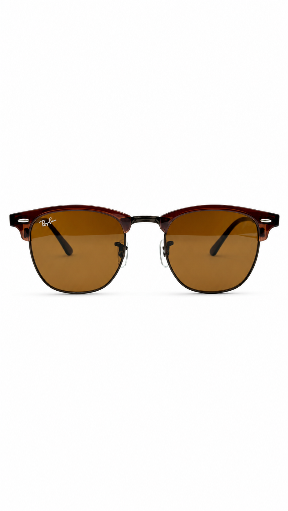 Ray-Ban Clubmaster RB3016 W0365 Brown Browline Sunglasses (51mm)