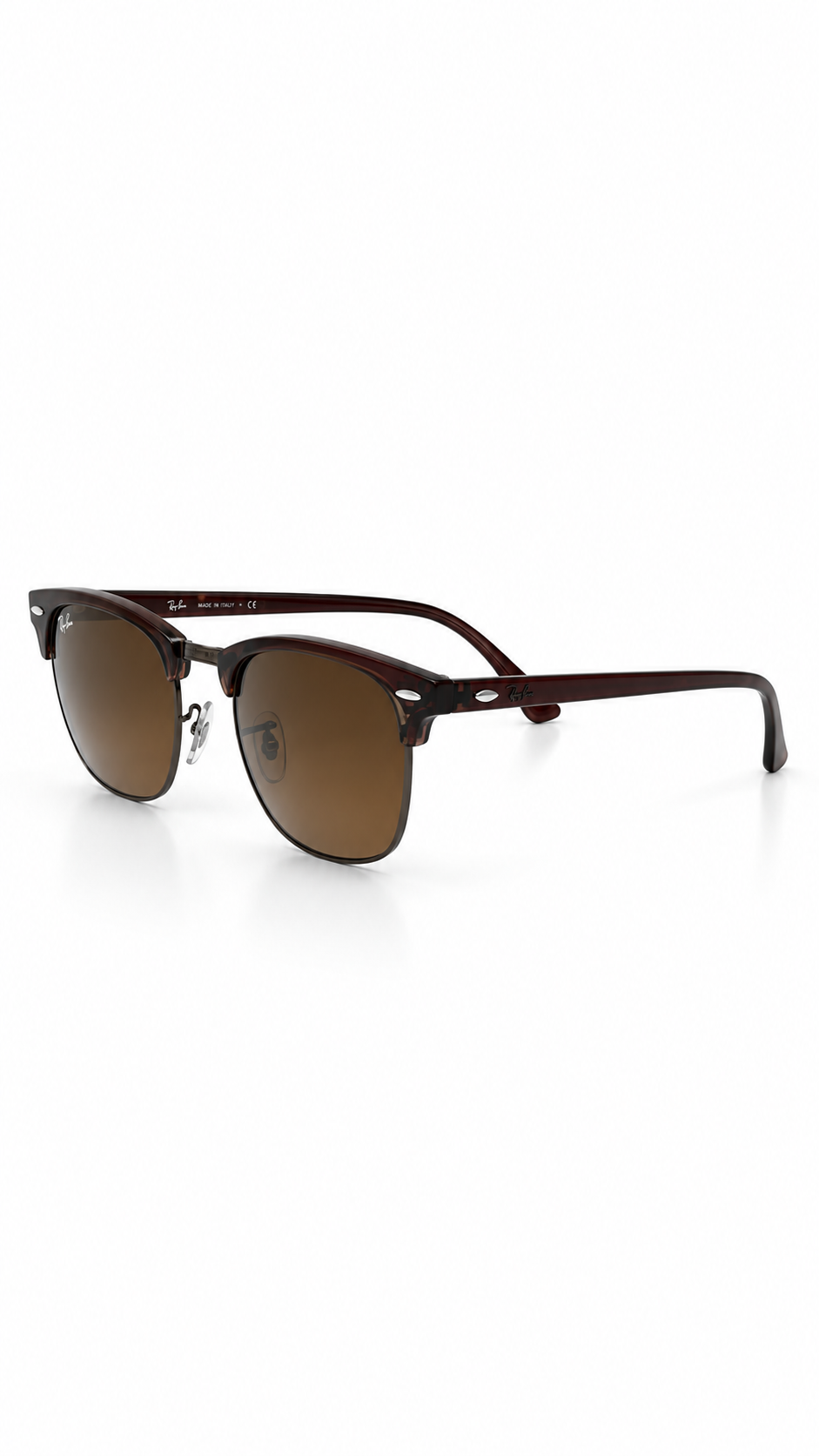 Ray-Ban Clubmaster RB3016 W0365 Brown Browline Sunglasses (51mm)