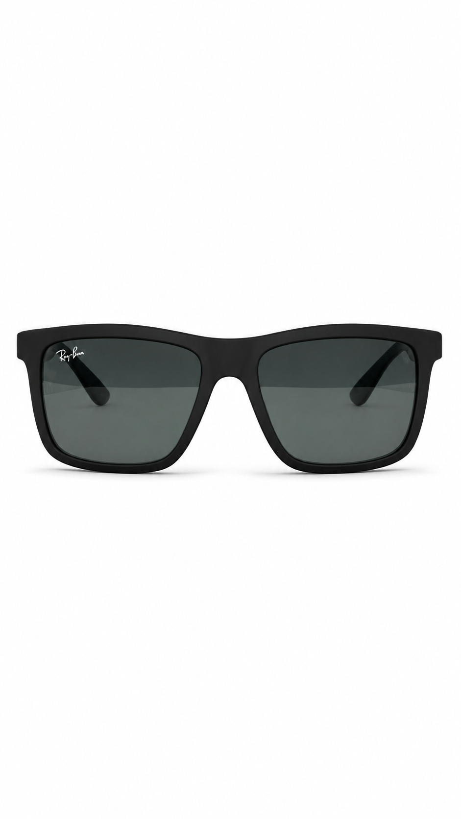 Ray-Ban 8357 Matte Black Rectangular Sunglasses (52mm)