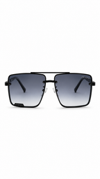 Prada 2051 C1 Black Double Bridge Navigator Sunglasses – Gradient Grey Lenses (62mm)