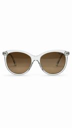 Polaroid PLD 4131/S/X Crystal Grey Butterfly Sunglasses – Polarized Bronze Lenses (57mm)
