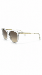 Polaroid PLD 4131/S/X Crystal Grey Butterfly Sunglasses – Polarized Bronze Lenses (57mm)