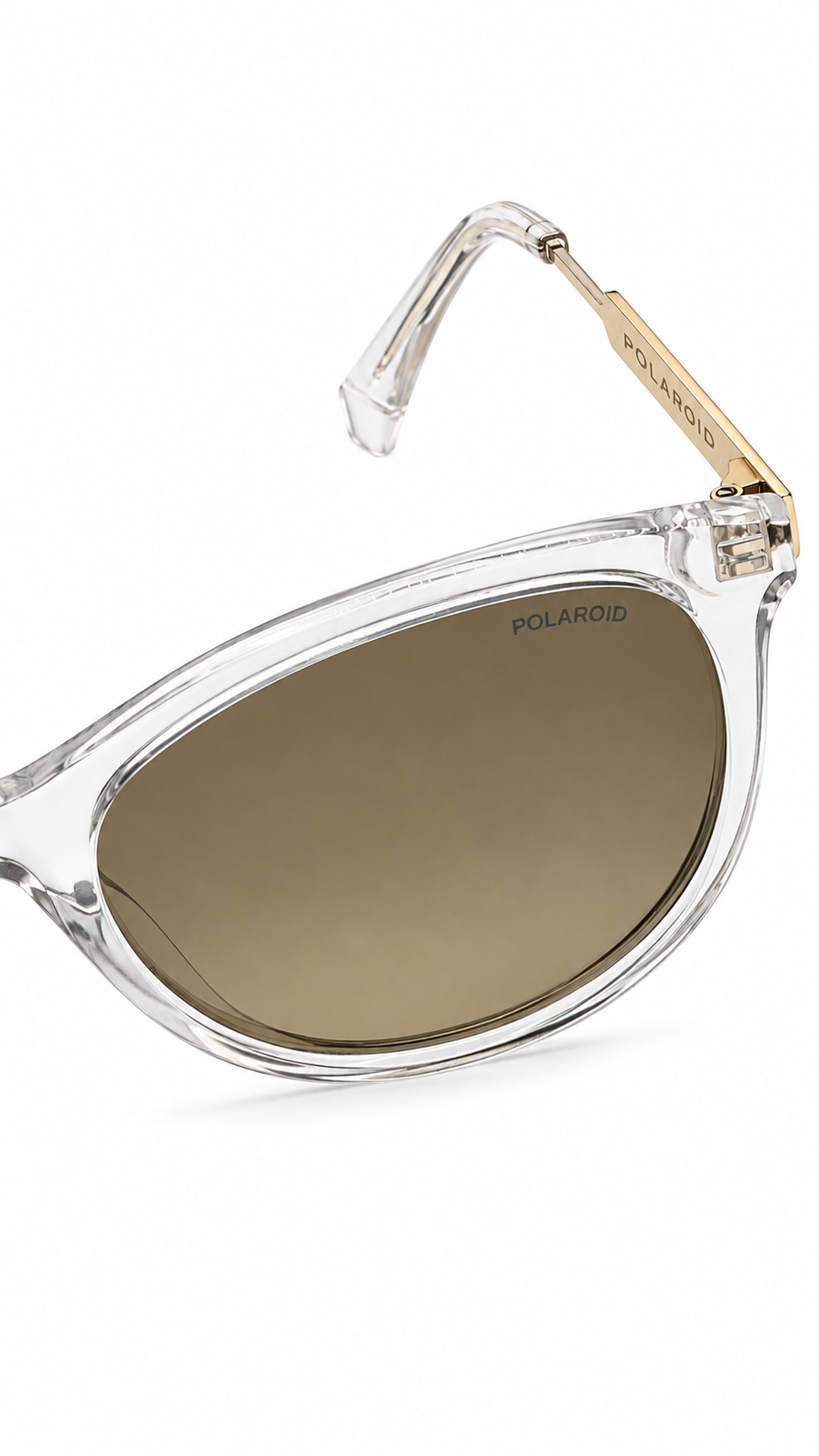 Polaroid PLD 4131/S/X Crystal Grey Butterfly Sunglasses – Polarized Bronze Lenses (57mm)