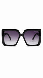 Gucci 338806 Square Oversized Sunglasses – Black Frame with Teal Temples (54mm)