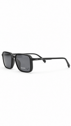 Ray-Ban RX8089 Matte Black Square Optical Frames with Polarized Clip-On Lenses (54mm)