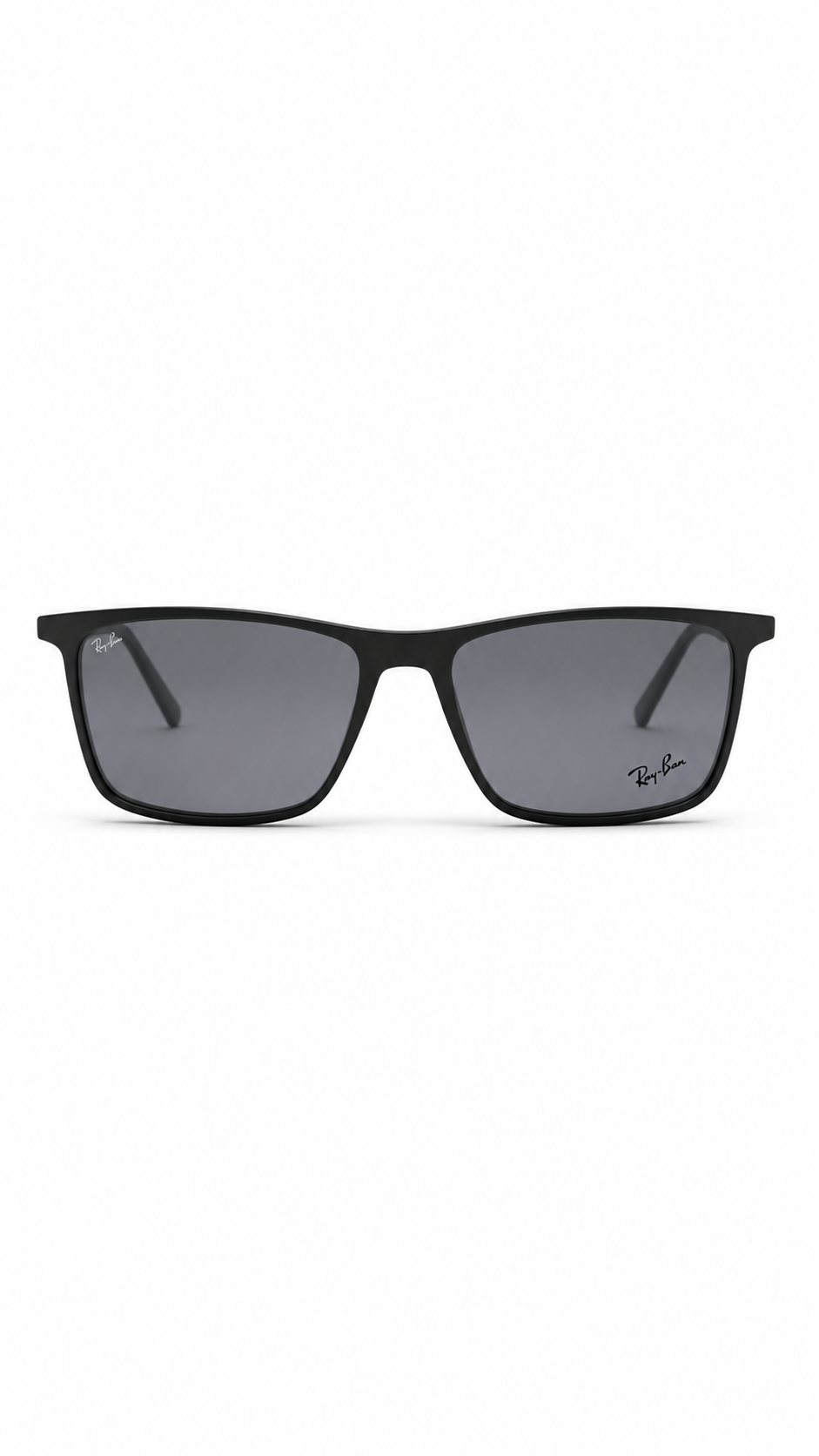 Ray-Ban RX7056 Matte Black Square Optical Frames with Polarized Clip-On Lenses (53mm)
