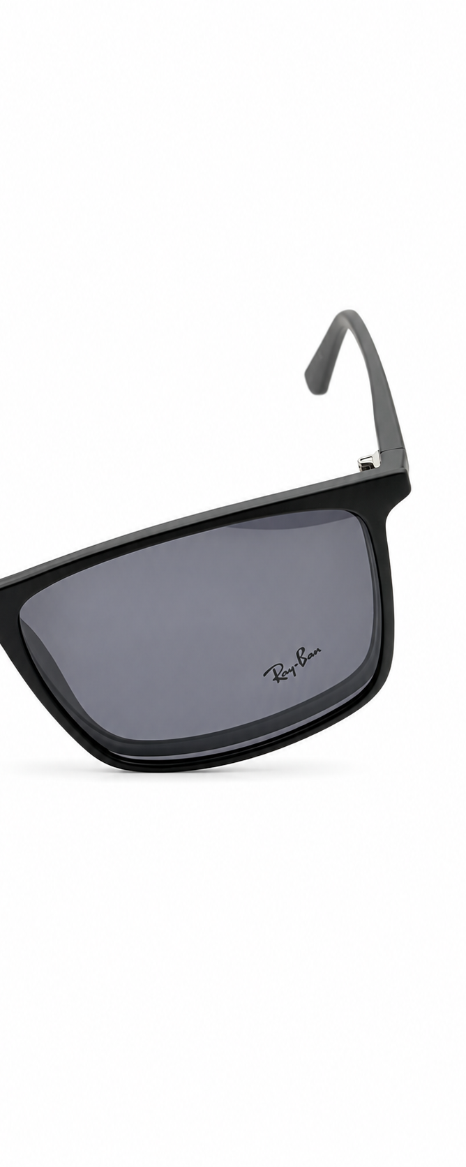 Ray-Ban RX7056 Matte Black Square Optical Frames with Polarized Clip-On Lenses (53mm)