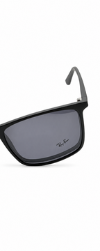Ray-Ban RX7056 Matte Black Square Optical Frames with Polarized Clip-On Lenses (53mm)