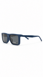 Ray-Ban RX8088 Matte Blue Square Optical Frames with Polarized Clip-On Lenses (55mm)