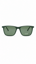 Ray-Ban RX8092 Matte Olive Green Square Optical Frames with Polarized Clip-On Lenses (54mm)