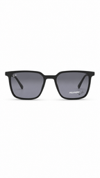 Ray-Ban RX8073 Matte Black Square Optical Frames with Polarized Clip-On Lenses (54mm)