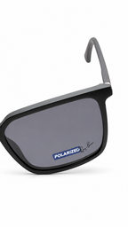 Ray-Ban RX8073 Matte Black Square Optical Frames with Polarized Clip-On Lenses (54mm)