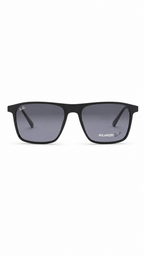 Ray-Ban RX8065 Matte Black Square Optical Frames with Polarized Clip-On Lenses (54mm)