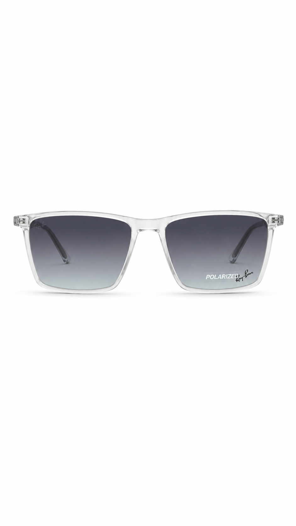 Ray-Ban RX7063 Clear Transparent Square Optical Frames with Polarized Clip-On Lenses (54mm)
