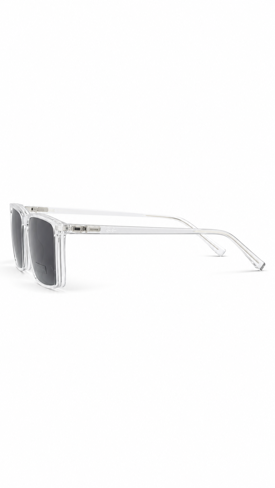 Ray-Ban RX7063 Clear Transparent Square Optical Frames with Polarized Clip-On Lenses (54mm)
