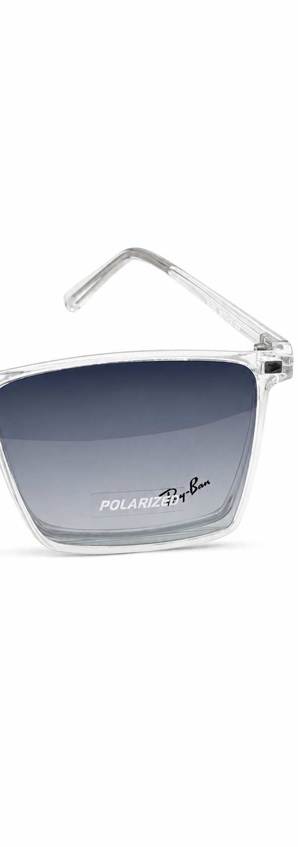 Ray-Ban RX7063 Clear Transparent Square Optical Frames with Polarized Clip-On Lenses (54mm)