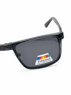 Olive Premium PLE004SP Matte Dark Gunmetal Eyeglasses with Polarized Clip-On Lenses (56mm)