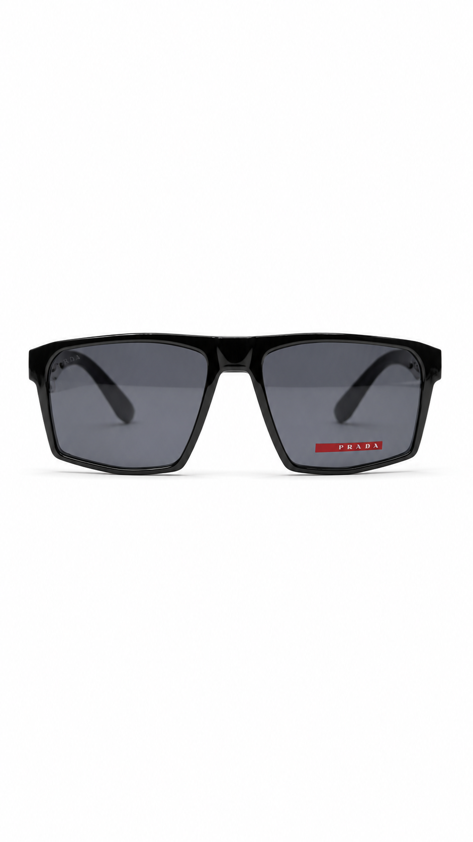 Prada Linea Rossa 5015 Glossy Black Square Optical Frames with Polarized Clip-On Lenses (54mm)