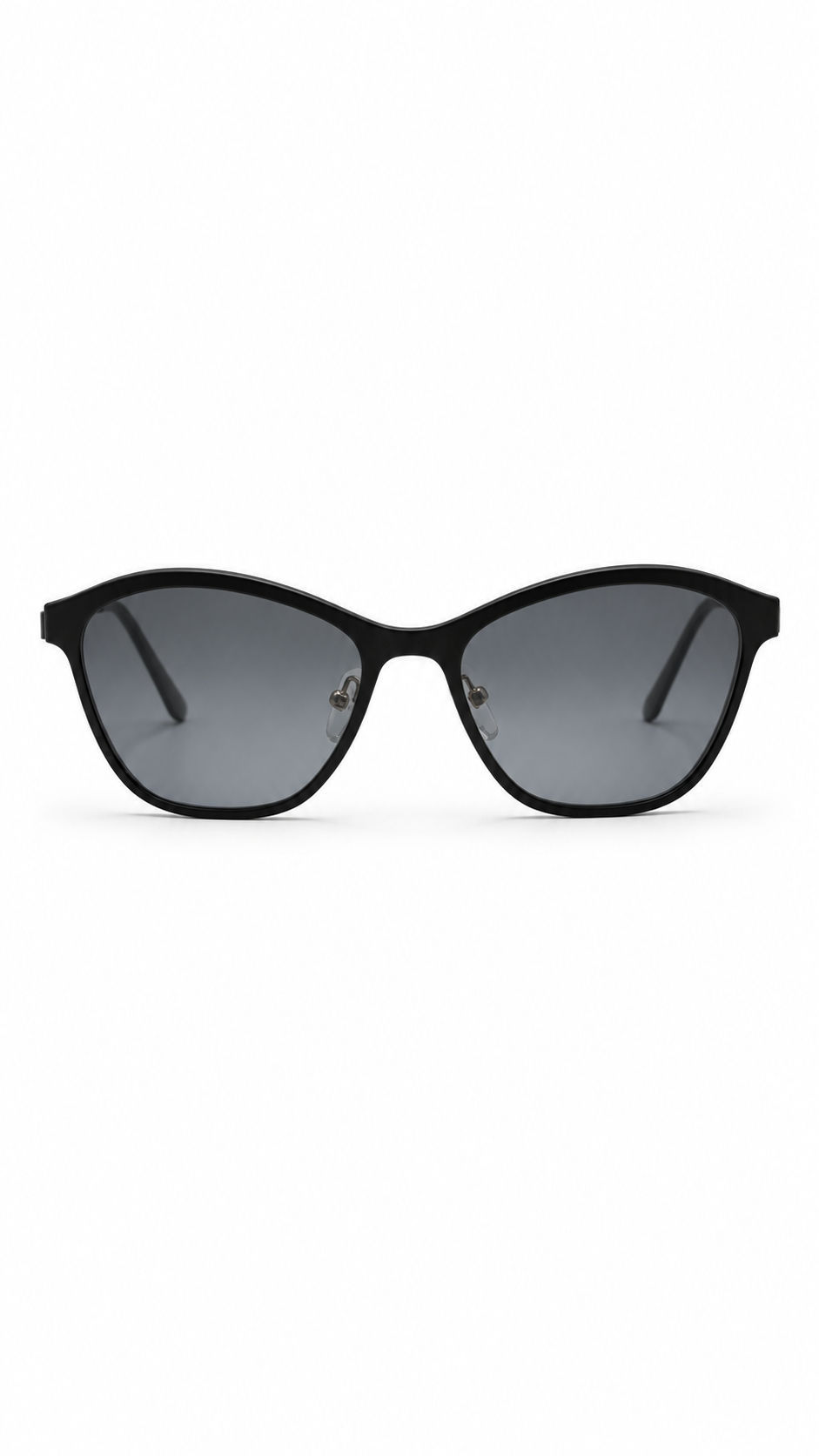 Model 5811 Matte Black & Rose Gold Cat-Eye Eyeglasses with Magnetic Clip-On (53mm)