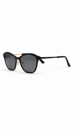 Model 5811 Matte Black & Rose Gold Cat-Eye Eyeglasses with Magnetic Clip-On (53mm)