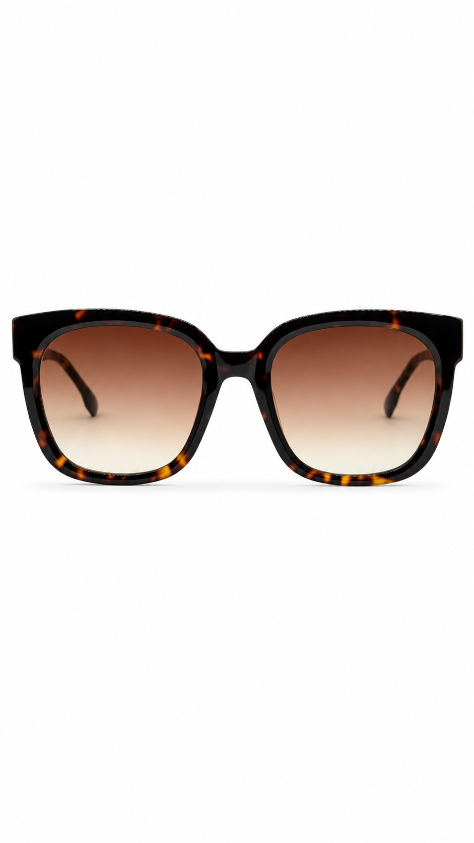 Burberry B 4362 Dark Havana Square Sunglasses with Brown Gradient Lenses (55mm)