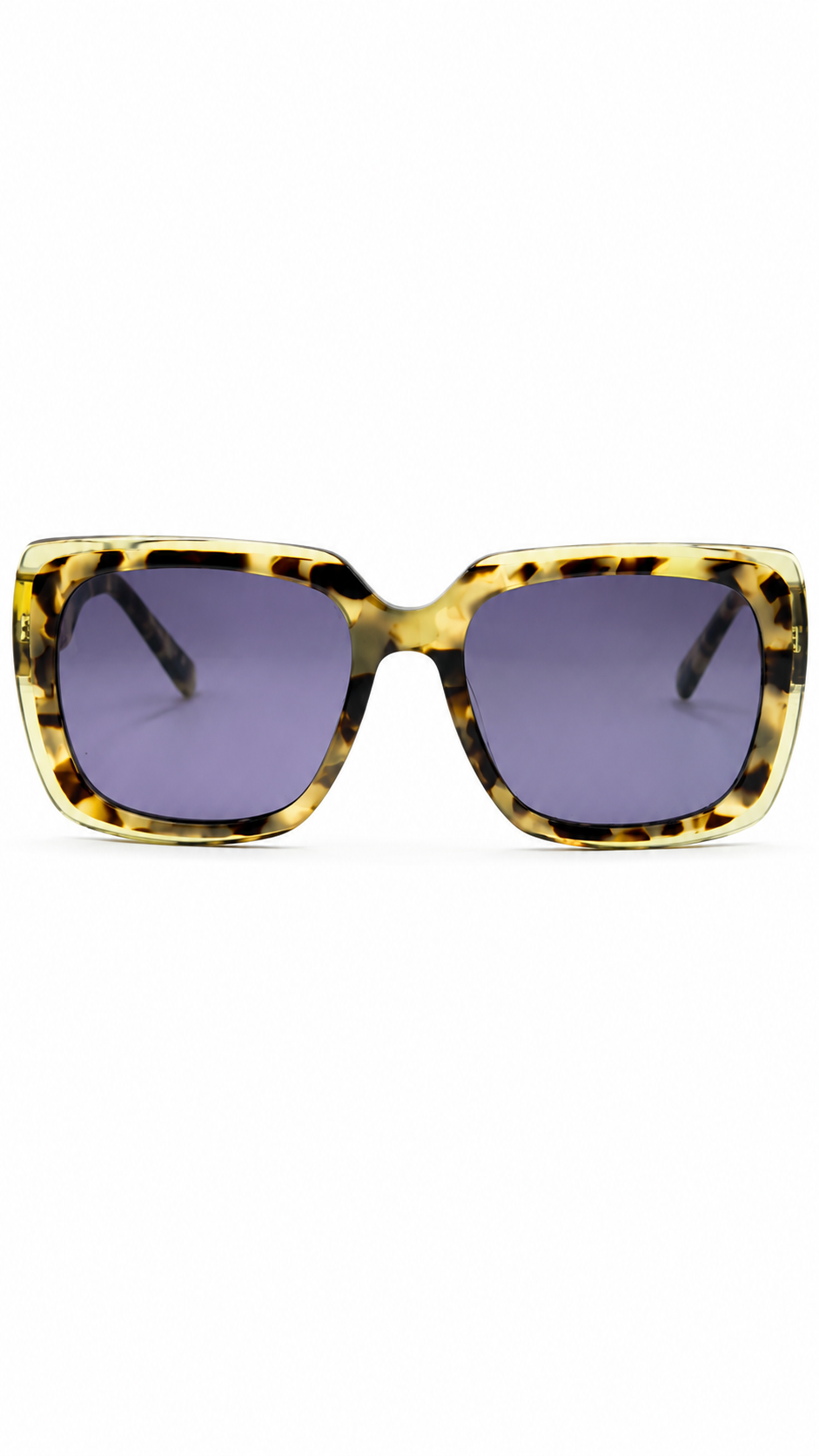 Collette Dinnigan Sun Rx 31 Blonde Tortoiseshell Square Sunglasses with Grey Lenses (56mm)
