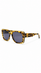 Collette Dinnigan Sun Rx 31 Blonde Tortoiseshell Square Sunglasses with Grey Lenses (56mm)
