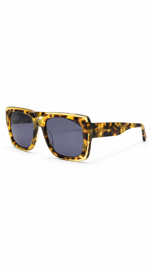 Collette Dinnigan Sun Rx 31 Blonde Tortoiseshell Square Sunglasses with Grey Lenses (56mm)