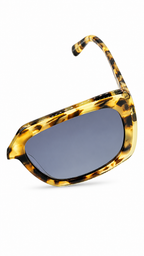 Collette Dinnigan Sun Rx 31 Blonde Tortoiseshell Square Sunglasses with Grey Lenses (56mm)