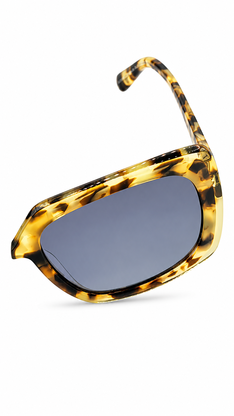 Collette Dinnigan Sun Rx 31 Blonde Tortoiseshell Square Sunglasses with Grey Lenses (56mm)