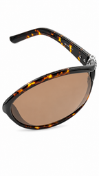 KS-1706 Dark Tortoiseshell Oversized Round Sunglasses with Silver Metal Hinge Accents (59mm)