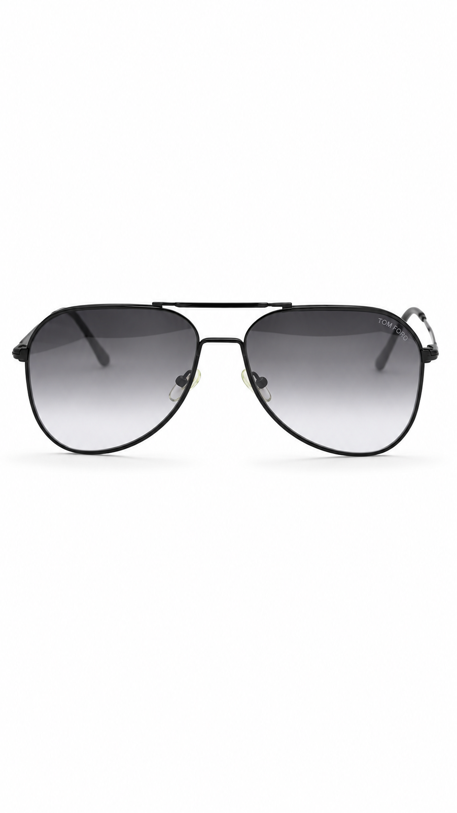 Tom Ford FT0853 Black Metal Aviator Sunglasses with Grey Gradient Lenses (59mm)