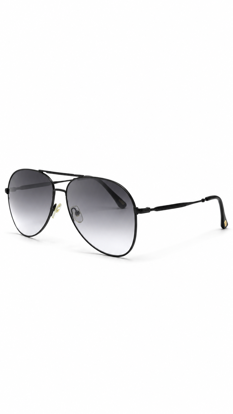 Tom Ford FT0853 Black Metal Aviator Sunglasses with Grey Gradient Lenses (59mm)