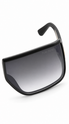 Tom Ford 1028 Matte Black Flat-Top Shield Sunglasses with Gradient Lenses