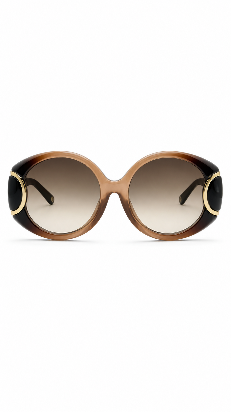 Salvatore Ferragamo SF811SA Signature Gradient Brown Round Sunglasses (54mm)