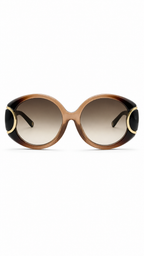 Salvatore Ferragamo SF811SA Signature Gradient Brown Round Sunglasses (54mm)