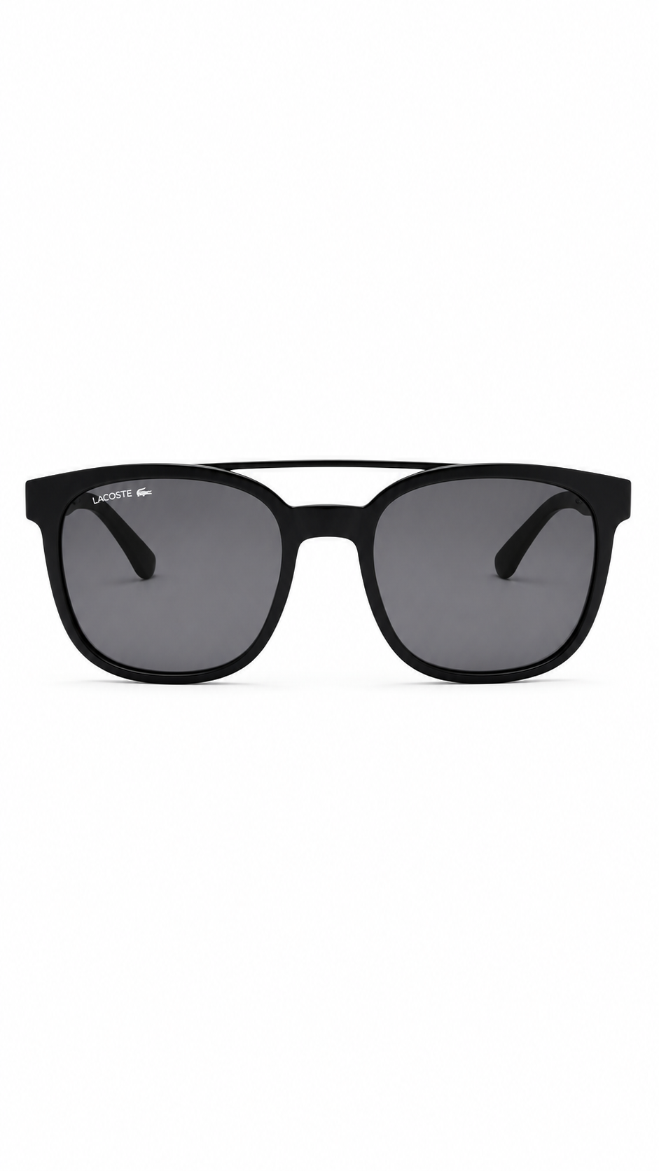 Lacoste L883S Matte Black Double Bridge Square Sunglasses (54mm)