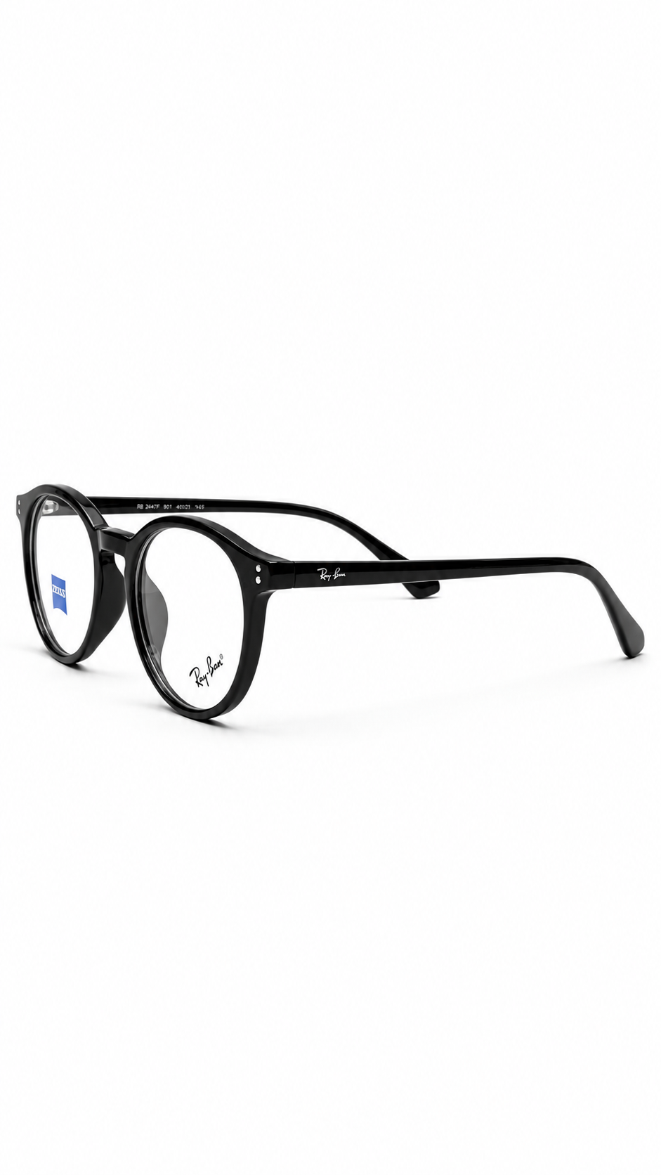 Ray-Ban 7366 C1 Glossy Black Round Eyeglasses (47mm)
