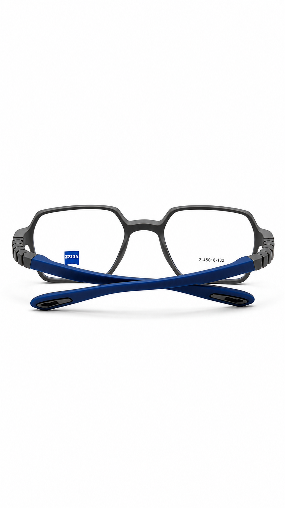 Rooasiud Eyewear 86146 Matte Grey & Blue Kids/Teens Square Frames (45mm)