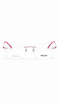Prada 241117 Metallic Pink Rimless Square Eyeglasses (54mm)