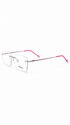 Prada 241117 Metallic Pink Rimless Square Eyeglasses (54mm)