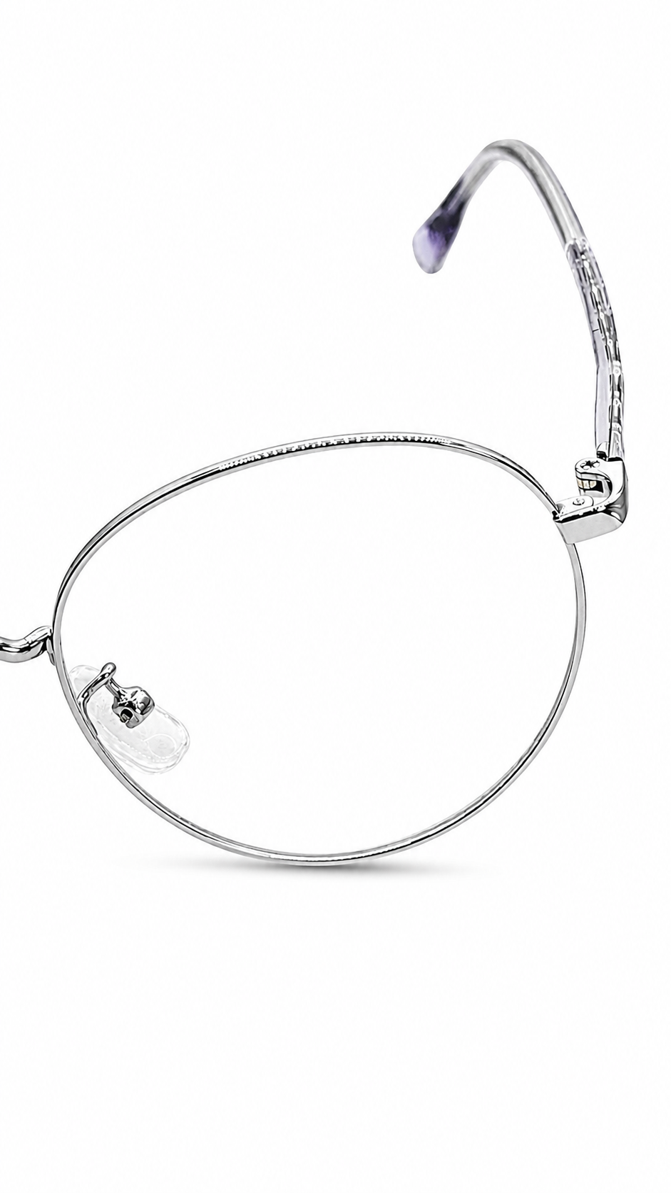Silver Metal Round Wire Eyeglasses – Retro Oversized Optical Frame