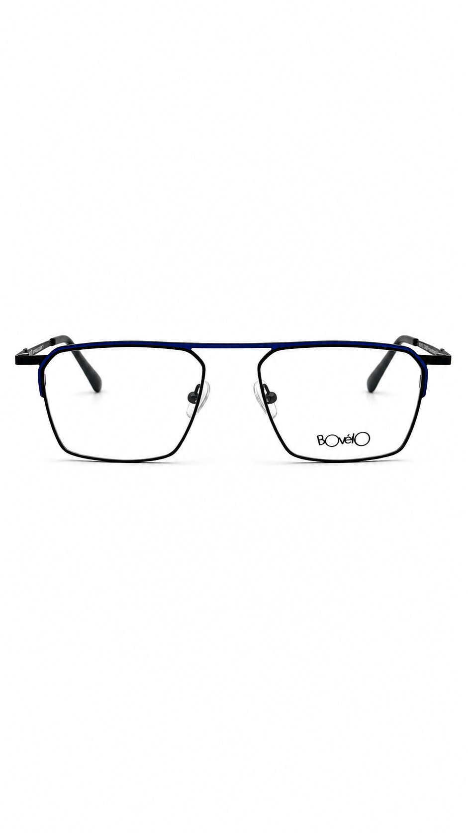 Bovélo par Variation Design 459 GR Black & Blue Rectangular Eyeglasses (55mm)