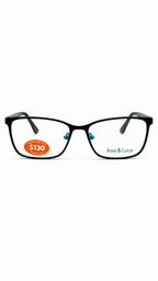 Ana & Luca STEFANIA BLU Black Teal Rectangular Women's Eyeglasses (54mm)