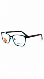 Ana & Luca STEFANIA BLU Black Teal Rectangular Women's Eyeglasses (54mm)