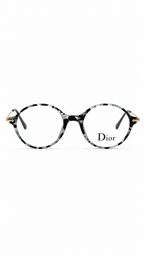 Dior MR89005 Grey Marble Round Women's Eyeglasses (49mm)
